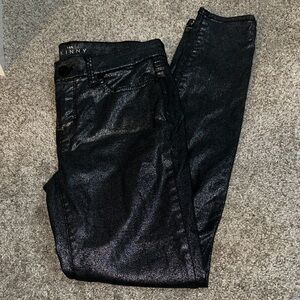 White House Black Market Sparkling Black Skinny Jeans